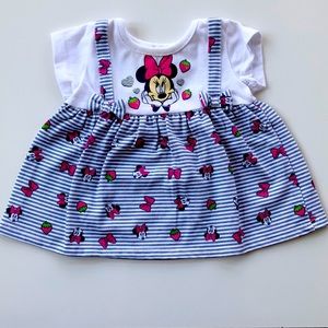 Disney Baby Minnie Mouse Striped Dress 3/6m